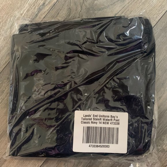 NWT LANDS' END UNIFORM TAILORED STAIN/WATER RESISTANT PANTS CLASSIC NAVY 14 - Picture 7 of 12